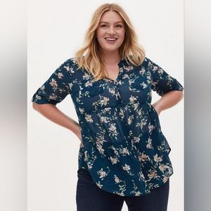 Emma Babydoll Chiffon Tunic Blouse